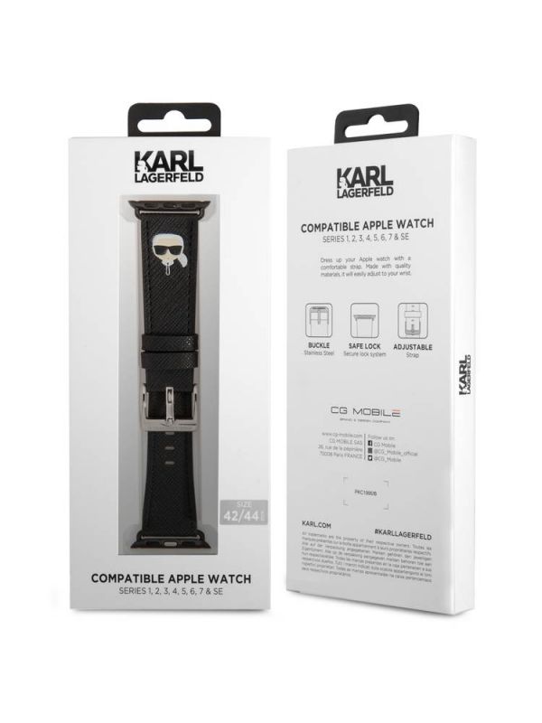 Strap Karl Lagerfeld For Apple Watch Black